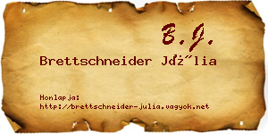 Brettschneider Júlia névjegykártya